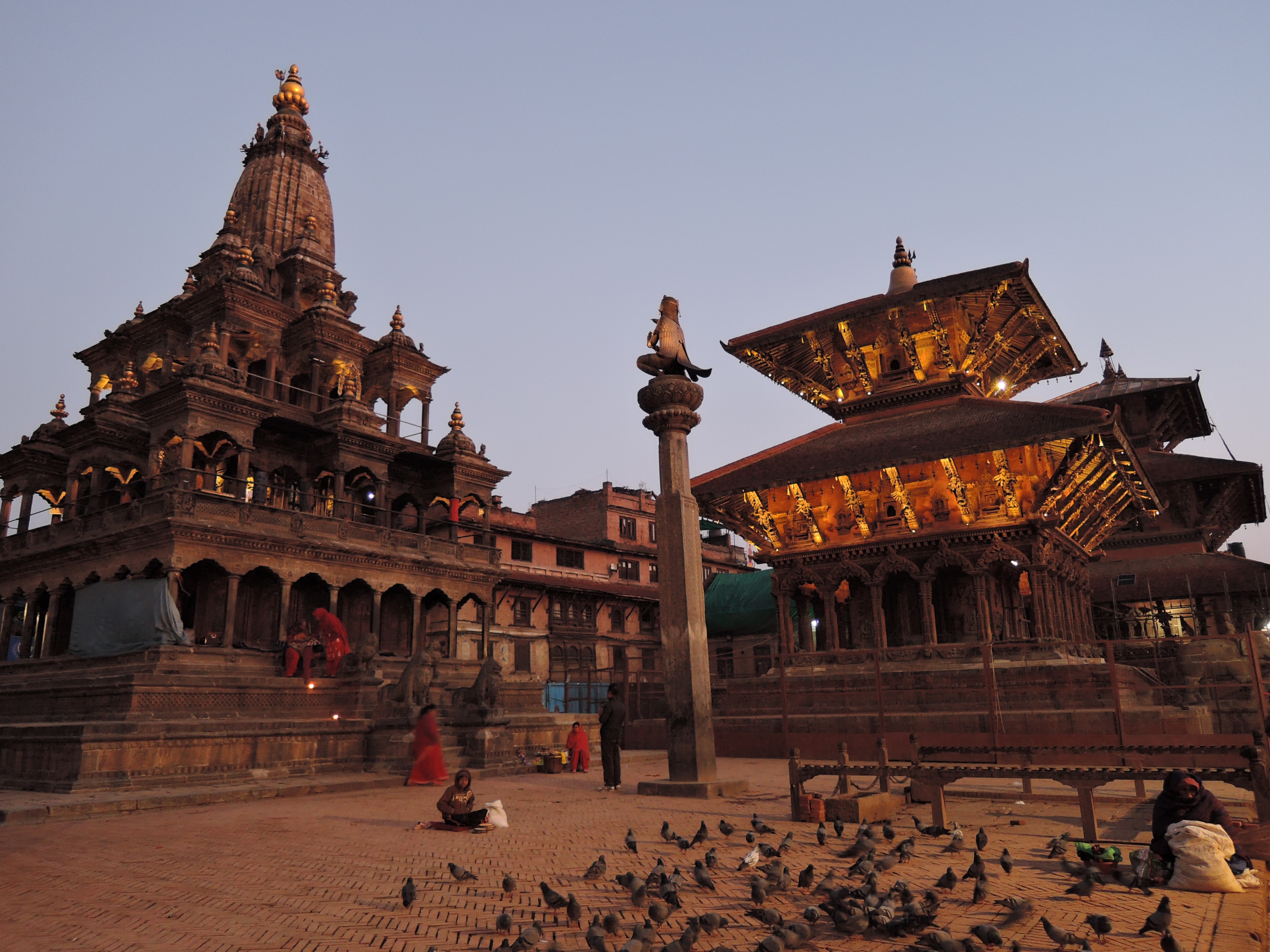 Temples and Mountain